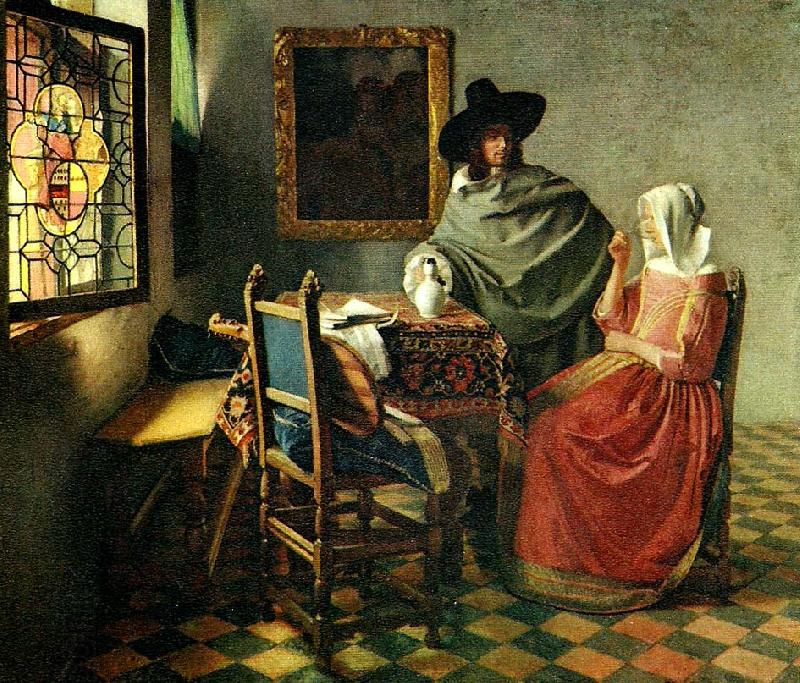 Jan Vermeer vinprovet China oil painting art